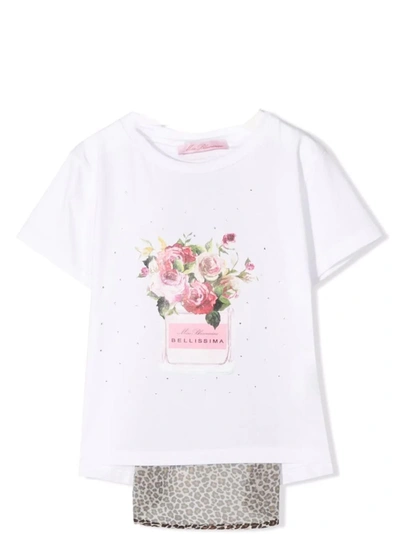 Shop Miss Blumarine T-shirt Girl With Print In White