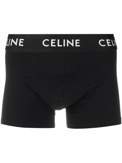 Celine Logo-tape Boxer Briefs In Black