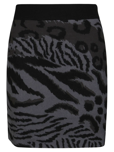 Shop Kenzo Animal Print Mini Skirt In Multi