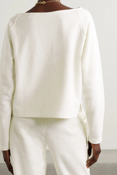 Shop Atm Anthony Thomas Melillo French Cotton-terry Sweatshirt In Cream