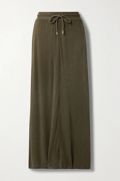 Shop Atm Anthony Thomas Melillo Modal-jersey Maxi Skirt In Green