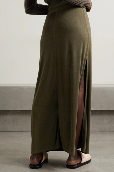 Shop Atm Anthony Thomas Melillo Modal-jersey Maxi Skirt In Green