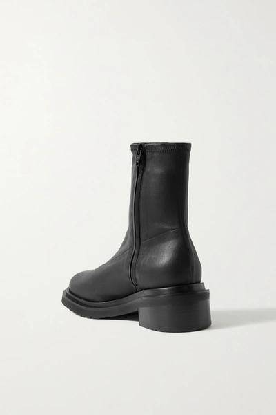 Shop By Far Kah Stretch-leather Ankle Boots In Black