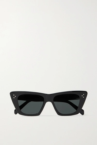 Shop Celine Cat-eye Acetate Sunglasses In Black