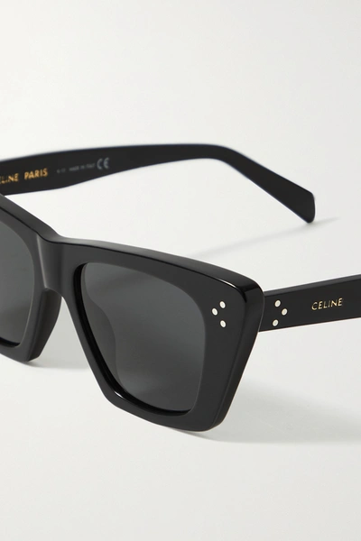 Shop Celine Cat-eye Acetate Sunglasses In Black