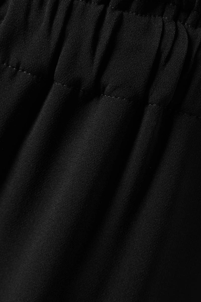 Shop Chloé Crepe Tapered Pants In Black