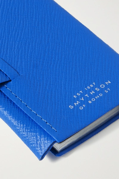 Shop Smythson The Wafer 2022 Textured-leather Diary In Blue