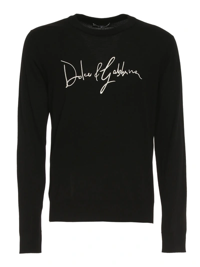Shop Dolce & Gabbana Logo Embroidery Jumper In Black