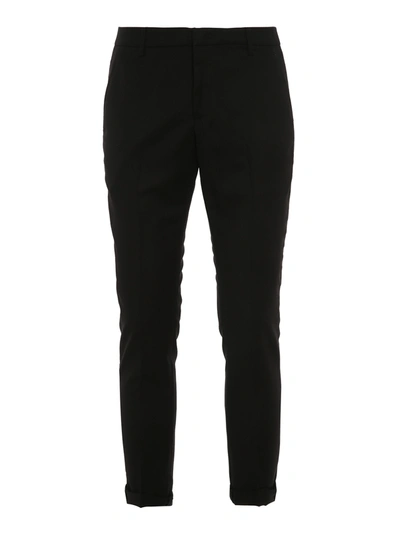 Shop Dondup Gaubert Virgin Wool Trousers In Black