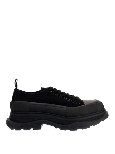 Shop Alexander Mcqueen Tread Slick Sneakers In Black