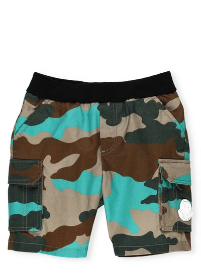 Shop Moncler Enfant Camouflage Print Bermuda Shorts In Multi