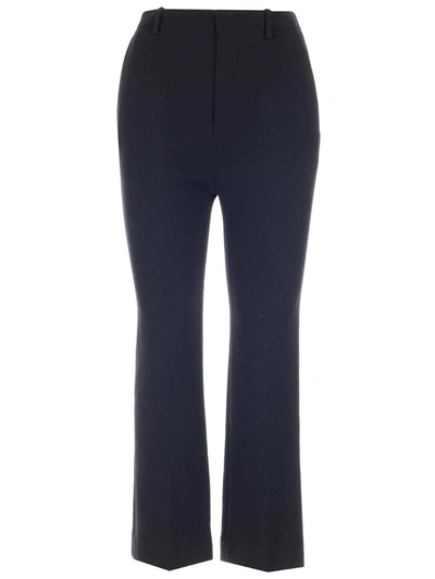 Shop Saint Laurent Cropped Flared Pants In Black