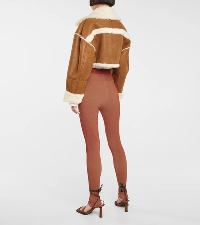 Shop Jacquemus La Veste Paioù Shearling Jacket In Brown