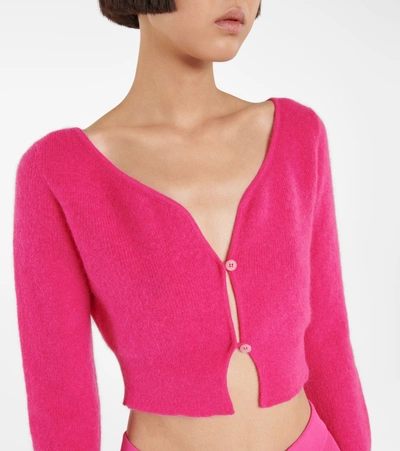 Shop Jacquemus Le Cardigan Alzou Cardigan In Pink 213kn23-213 236450