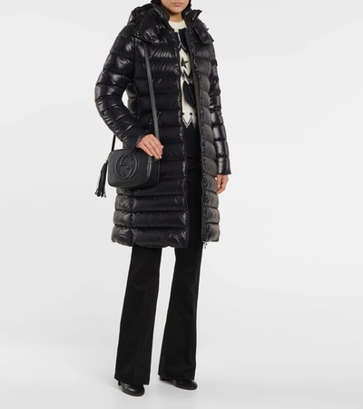 Shop Moncler Moka Quilted Down Coat In Black