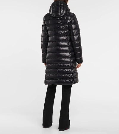 Shop Moncler Moka Quilted Down Coat In Black