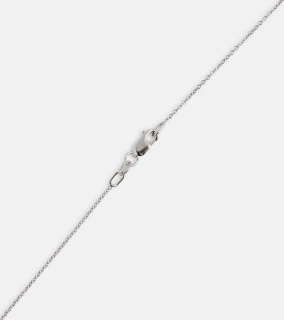 Shop Ileana Makri Dawn 18kt White Gold Necklace With Diamonds And Sapphires In Silver