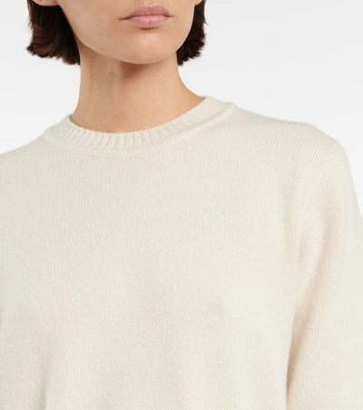 Shop Gucci Chain-trimmed Cashmere Sweater In White