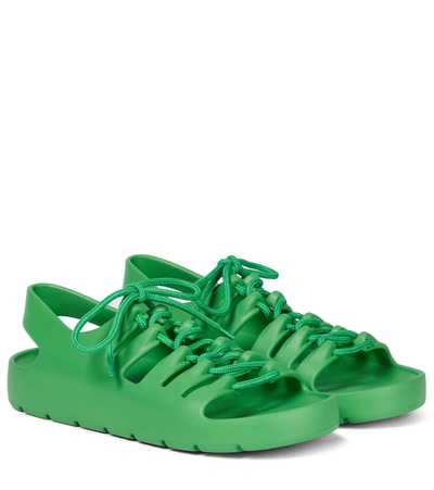 Shop Bottega Veneta Jelly Slingback Sandals In Green