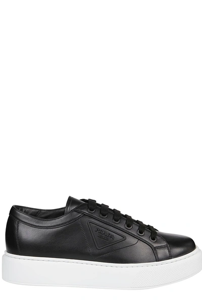 Shop Prada Gabardine Wheel Low In Black