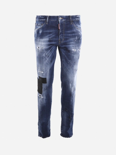 Dsquared2 Distressed-effect Stretch Cotton Skinny Jeans In Blue | ModeSens