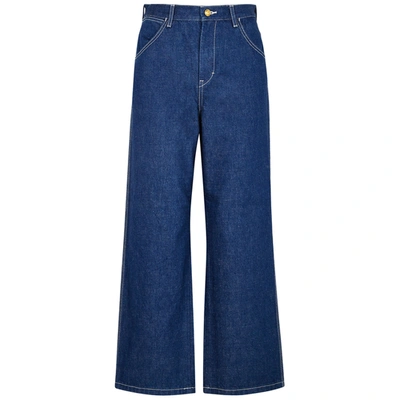 Shop Tory Burch Blue Straight-leg Jeans In Denim