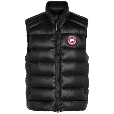 Shop Canada Goose Crofton Black Quilted Shell Gilet