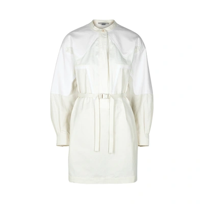 Shop Stella Mccartney Liana Off-white Belted Mini Dress In Cream
