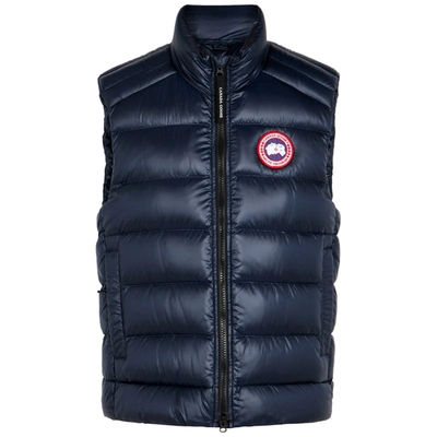 Shop Canada Goose Crofton Navy Quilted Shell Gilet