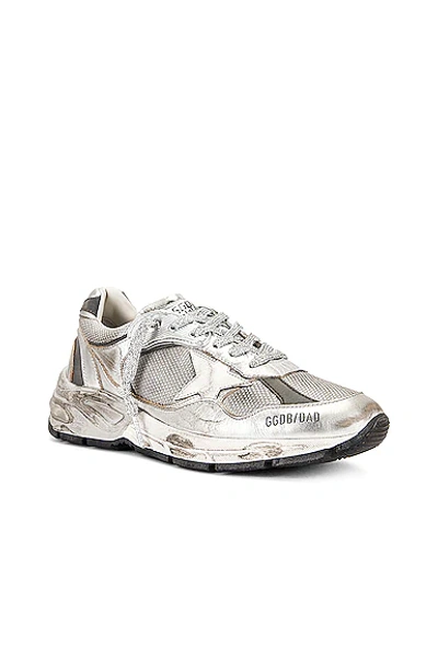 Shop Golden Goose Running Dad Sneaker In Silver & White