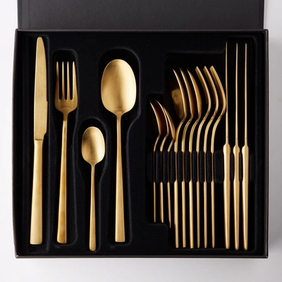 The Conran Shop Portman 16-piece Cutlery Set In Gold