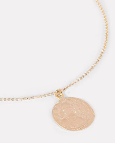 Shop Maison Irem Dua Coin Pendant Necklace In Gold