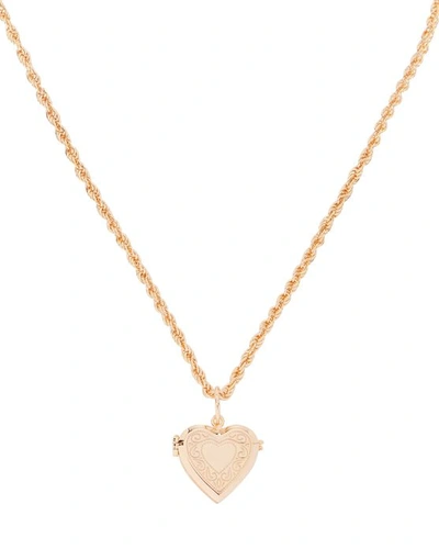 Shop Maison Irem Darling Heart Locket Necklace In Gold