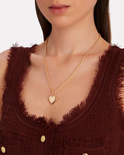 Shop Maison Irem Darling Heart Locket Necklace In Gold