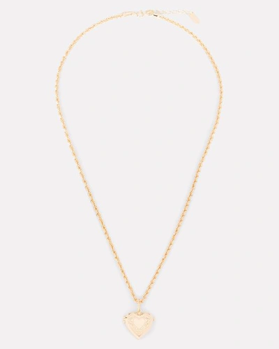 Shop Maison Irem Darling Heart Locket Necklace In Gold