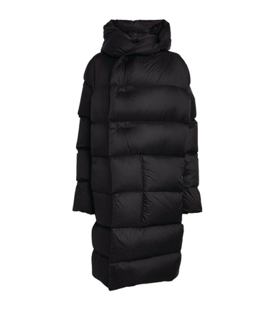 Shop Rick Owens Longline Puffer Coat In Black