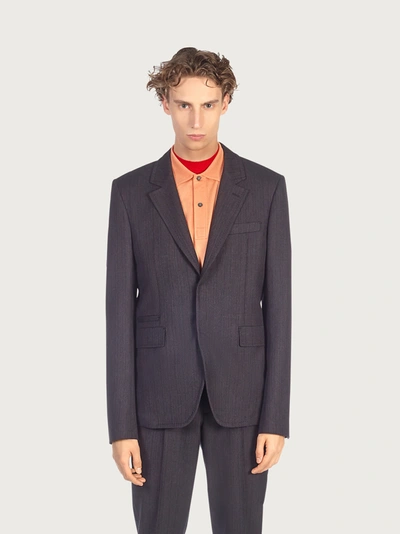 Salvatore Ferragamo Herren Anzug Mit Einreihigem Zwei-knopf-sakko In Grey |  ModeSens