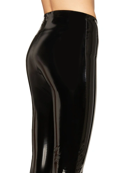 Shop Amina Muaddi X Wolford Latex Leggings In Black