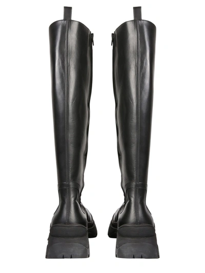 Shop Staud Bow Tall Boots In Black