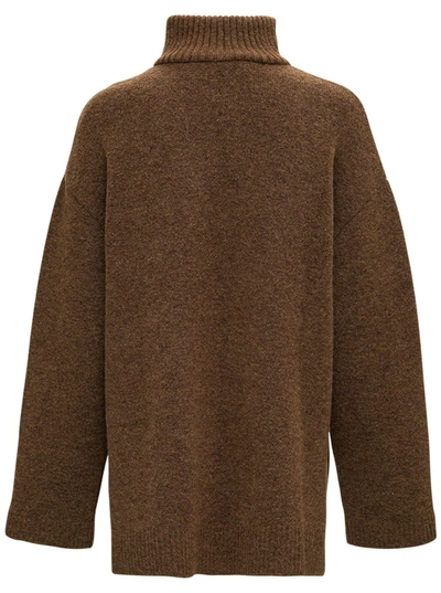 Shop Nanushka Brown Zuma Sweater In Wool Blend