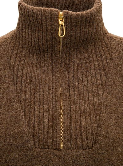 Shop Nanushka Brown Zuma Sweater In Wool Blend