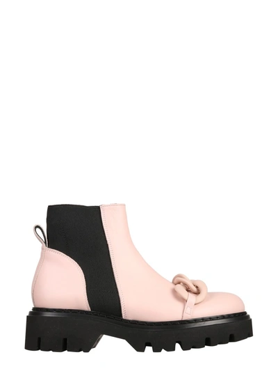 N°21 Chain-link Detail Ankle Boots In Pink | ModeSens