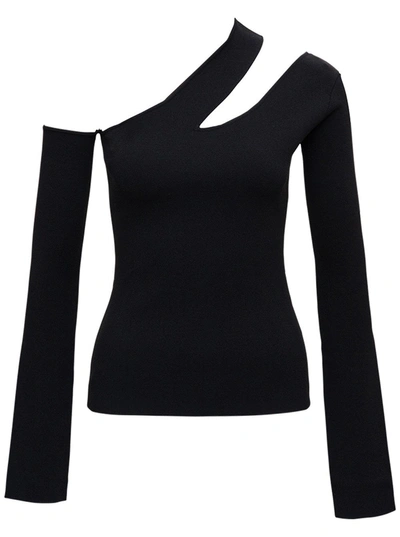Shop Nanushka Olivia Sweater With Cut Out Details In Black