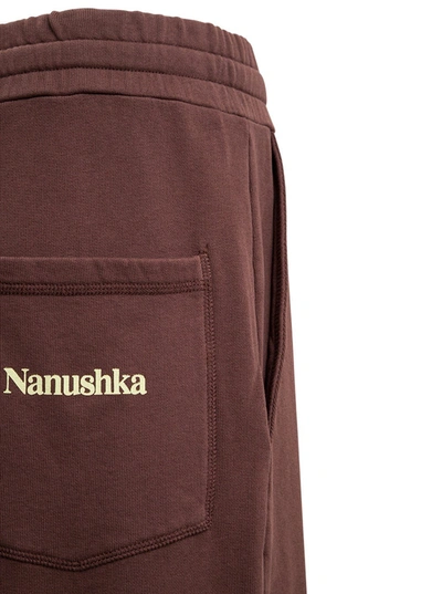 Shop Nanushka Shay Jogger In Brown Cotton