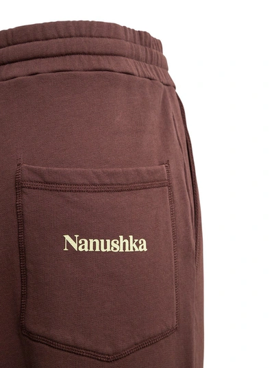 Shop Nanushka Shay Brown Jogger In Organic Cotton