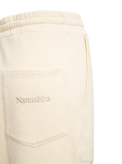 Shop Nanushka Shay Jogger In Cream-colored Cotton In White