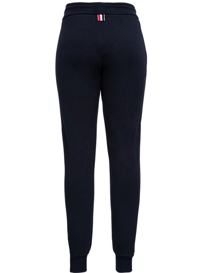 Thom Browne Rwb Stripe-detail Drawstring Track Pants In Blu