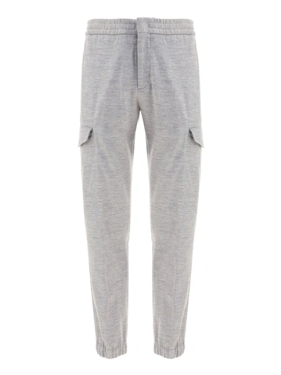 Shop Ermenegildo Zegna Elastic Waist Sweatpants In Grey