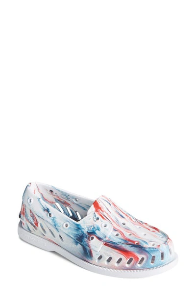 Shop Sperry Float Slip-on Boat Shoe In White Multi