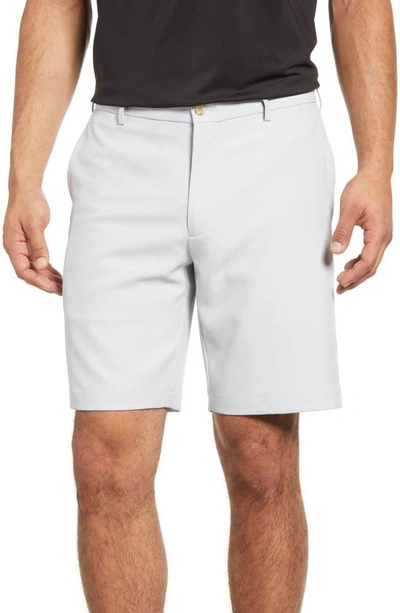 Shop Peter Millar Salem High Drape Performance Shorts In British Grey